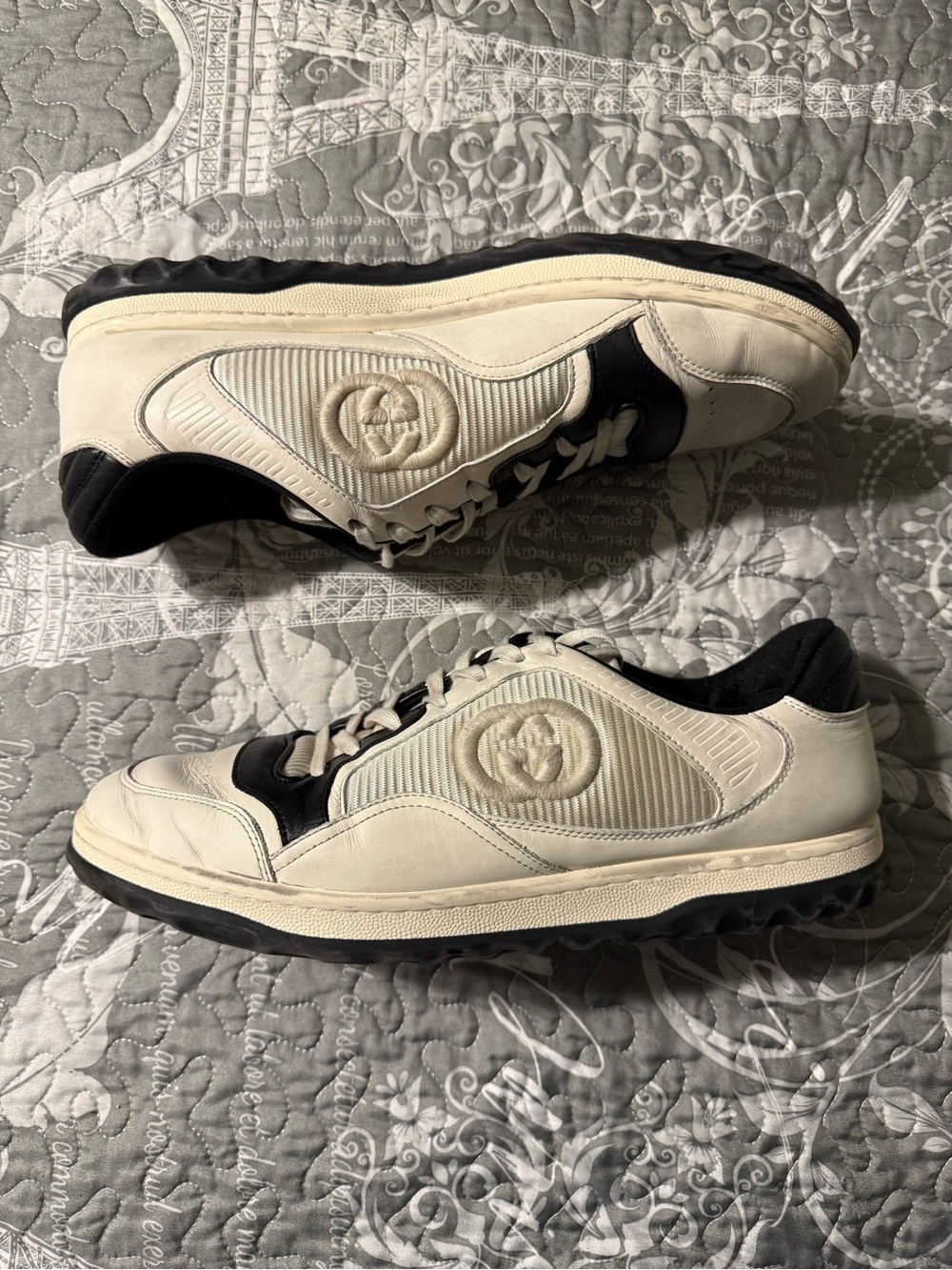 Gucci Mac80 White and Black Low-Top Sneakers